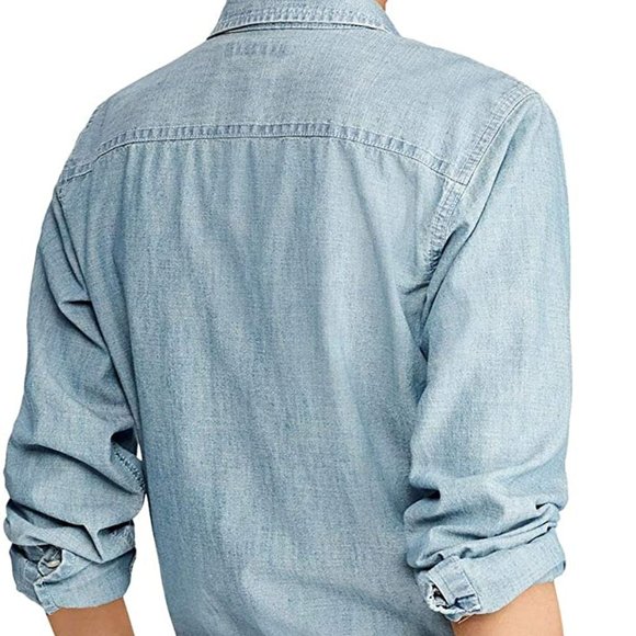 Ralph Lauren Women's Chambray Light Blue Denim Shirt Size S NWT - Picture 2 of 7